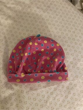 Vintage 1992 Gymboree Pink Polka Dot Hat with Yellow and Blue Dots